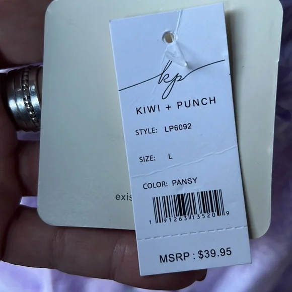 Kiwi & Punch flowy pants lavender tie waist - Picture 3 of 14